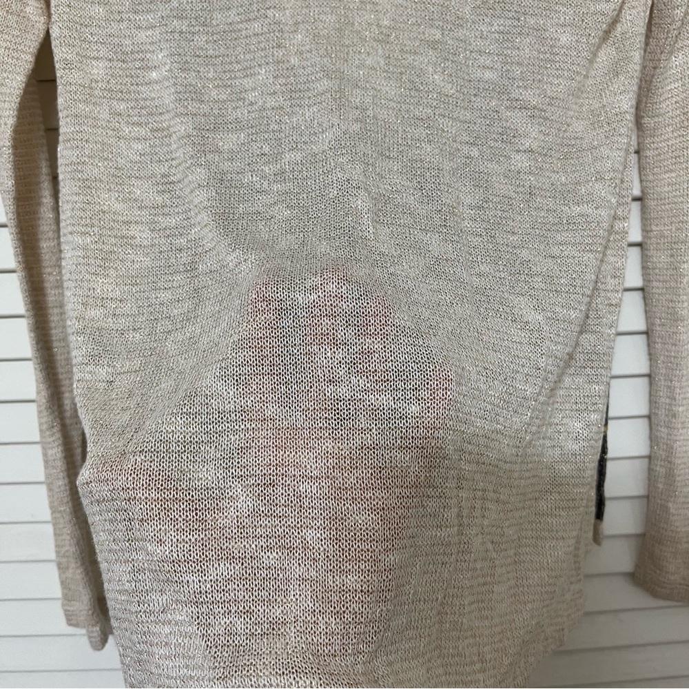 Bethany Mota Holiday Tree Knit Top Cream Long sleeves Size XS - Picture 10 of 16